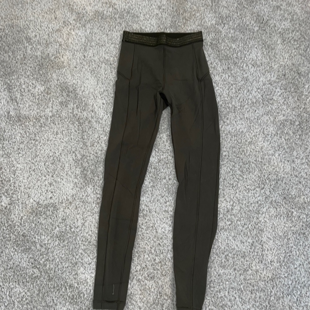 Army green lululemon ballerina leggings